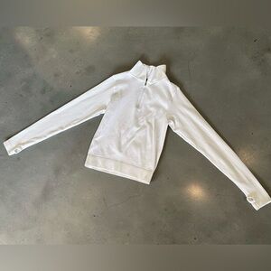 Women's White Quarter-Zip Pullover